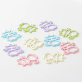 10pcs Spray Paint Cartoon Cat UV Resin Charms DIY Jewelry Making