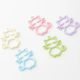 10pcs Spray Paint Cartoon Cat UV Resin Charms DIY Jewelry Making