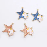 10pcs/lot Unicorn Love Wings Charms Pendant For DIY Jewelry Earrings