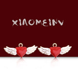10pcs/lot Unicorn Love Wings Charms Pendant For DIY Jewelry Earrings