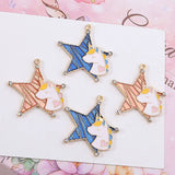 10pcs/lot Unicorn Love Wings Charms Pendant For DIY Jewelry Earrings