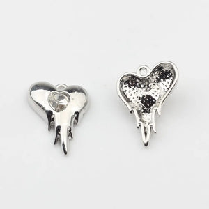 10pcs Heart Pendant Charms For DIY Jewelry Making