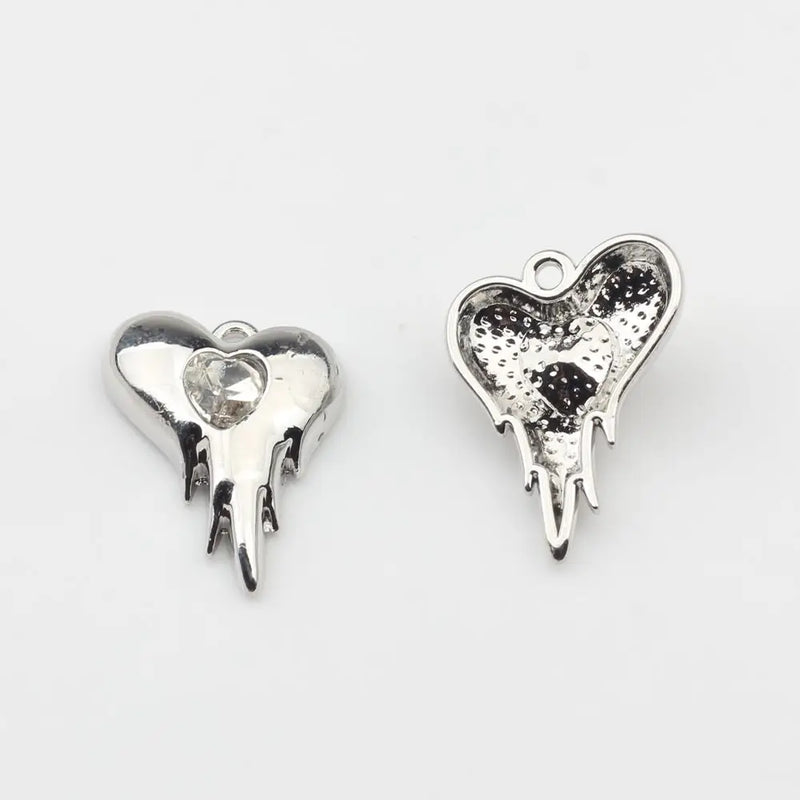 10pcs Heart Pendant Charms For DIY Jewelry Making