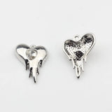 10pcs Heart Pendant Charms For DIY Jewelry Making