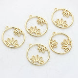 10pcs/lot Metal Hollow Flowers Charms DIY Jewelry Making