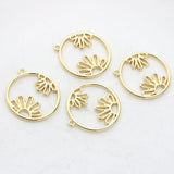 10pcs/lot Metal Hollow Flowers Charms DIY Jewelry Making