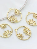 10pcs/lot Metal Hollow Flowers Charms DIY Jewelry Making