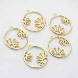 10pcs/lot Metal Hollow Flowers Charms DIY Jewelry Making