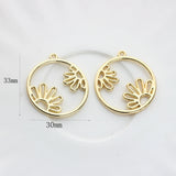 10pcs/lot Metal Hollow Flowers Charms DIY Jewelry Making