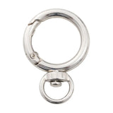 10pcs Zinc Alloy Rotatable Spring Ring Fittings for Keys, Bag Chains