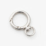 10pcs Zinc Alloy Rotatable Spring Ring Fittings for Keys, Bag Chains