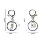 10pcs Zinc Alloy Lobster Buckle Key Ring Chain Bag Jewelry Accessories