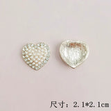 10pcs/lot Bling Heart Charm Pendants Hair Clothing Accessories DIY