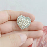 10pcs/lot Bling Heart Charm Pendants Hair Clothing Accessories DIY