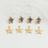 10pcs Planet Globe Zircon Star Pendant DIY Jewelry Accessory
