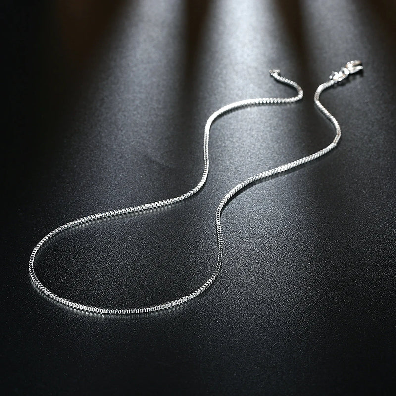 10pcs 925 Sterling Silver Box Chain Necklace for Wedding Party Jewelry