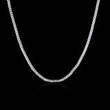 10pcs 925 Sterling Silver Box Chain Necklace for Wedding Party Jewelry