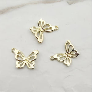 10pcs Butterfly Metal Charms for DIY Jewelry Making Accessories