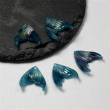 10pcs Resin Fish Tail Charm Connectors for DIY Earrings Hair Jewelry Making