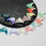 10pcs Resin Fish Tail Charm Connectors for DIY Earrings Hair Jewelry Making