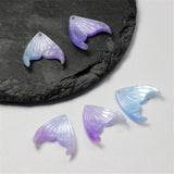 10pcs Resin Fish Tail Charm Connectors for DIY Earrings Hair Jewelry Making