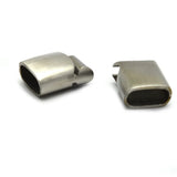 10pcs Stainless Steel Magnetic Clasp Leather Cord Bracelet Jewelry
