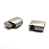10pcs Stainless Steel Magnetic Clasp Leather Cord Bracelet Jewelry