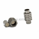 10pcs Stainless Steel Cylinder Magnetic Clasp 316L for Leather Bracelet DIY