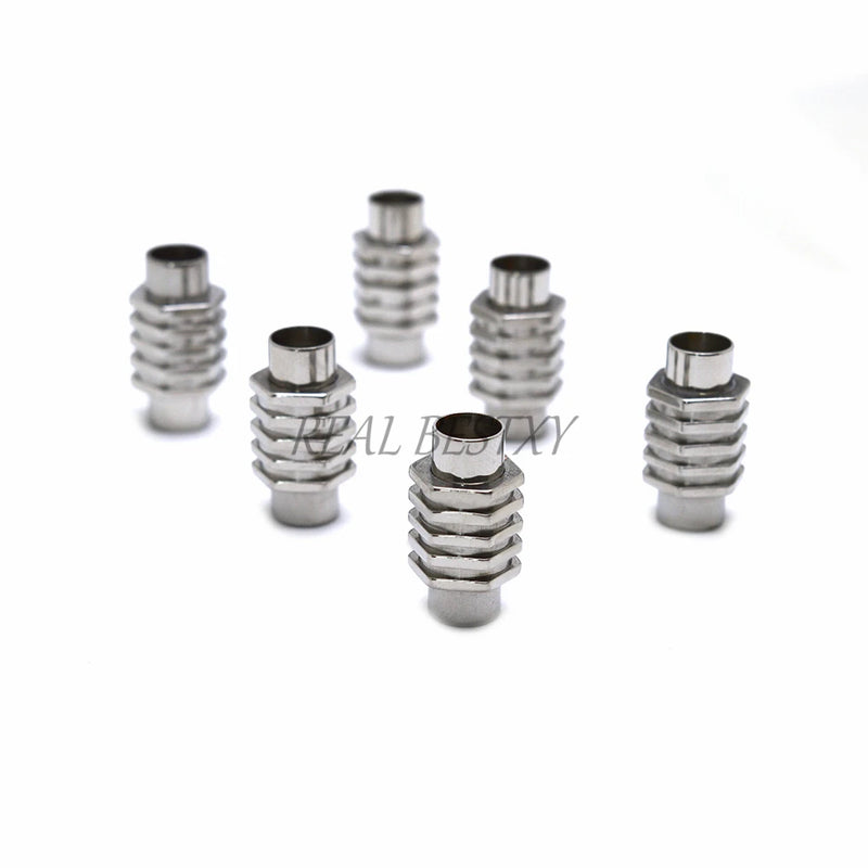 10pcs Stainless Steel Cylinder Magnetic Clasp 316L for Leather Bracelet DIY