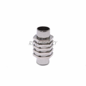 10pcs Stainless Steel Cylinder Magnetic Clasp 316L for Leather Bracelet DIY