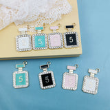 10pcs Enamel Perfume Bottle Charms for DIY Necklaces Bracelets