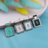 10pcs Enamel Perfume Bottle Charms for DIY Necklaces Bracelets