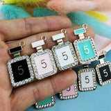 10pcs Enamel Perfume Bottle Charms for DIY Necklaces Bracelets