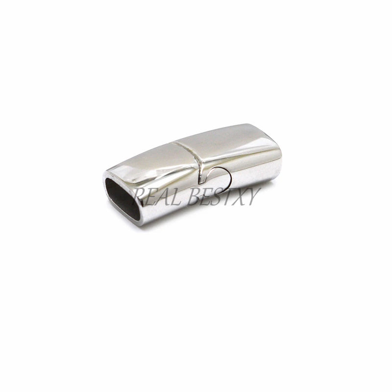10pcs Stainless Steel Magnetic Clasp 8*4mm Hole Engraved Logo Jewelry Findings
