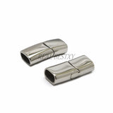 10pcs Stainless Steel Magnetic Clasp 8*4mm Hole Engraved Logo Jewelry Findings