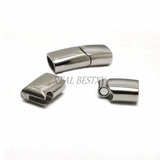 10pcs Stainless Steel Magnetic Clasp 8*4mm Hole Engraved Logo Jewelry Findings