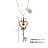 10pcs Alice Heart Key Pendant Necklace Jewelry Organizer