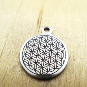 10pcs Flower of Life Stainless Steel Charms - Customized - DIY Pendants