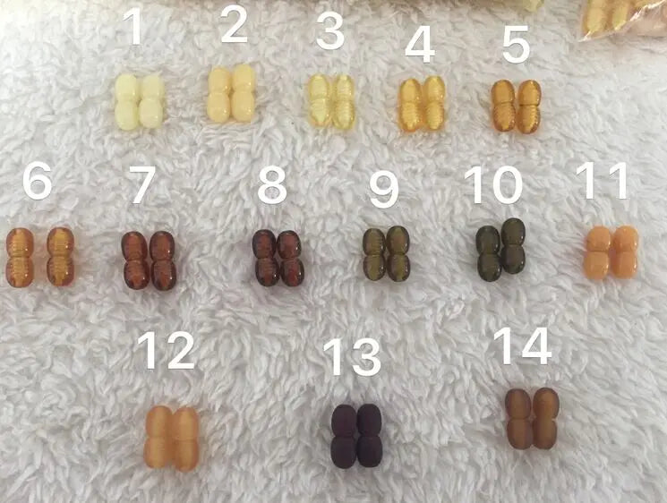 10pcs Amber Clasp for Necklace 7.5x15mm - 14 Colors