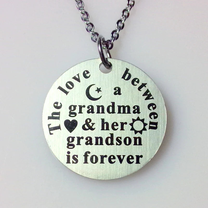 10pcs Grandma Love Grandson Letter Necklace Lot