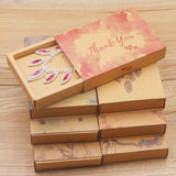 10pcs/lot Thank you Jewelry Display Box Dreamcatcher Print Kraft/White Marble