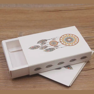 10pcs/lot Thank you Jewelry Display Box Dreamcatcher Print Kraft/White Marble