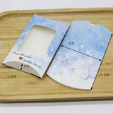 10pcs Marbling Flower Pattern Pillow Box with Window for Jewelry 12.5*8*2cm
