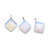 10pcs 25*27mm Opal Glass Charm Pendant DIY Jewelry Making