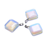 10pcs 25*27mm Opal Glass Charm Pendant DIY Jewelry Making