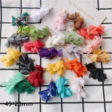 10pcs/lot Fabric Flower Tassel DIY Craft Charms Jewelry Findings