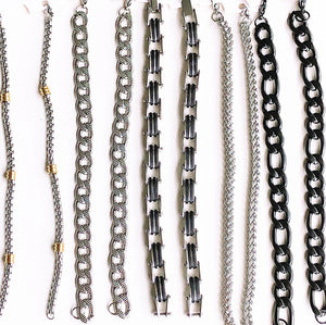 10pcs punk stainless steel mixed men's bracelets