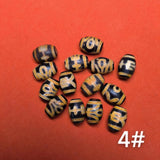 10pcs/lot Natural Old Agate Dzi Keg Beads Yellow Gem Jewelry Amulet