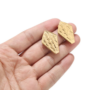 10pcs Stainless Steel Flat Shield Earring Posts DIY Jewelry Making Findings