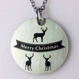 10pcs Stainless Steel Girls Christmas Pendant Necklace